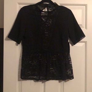Black lace blouse